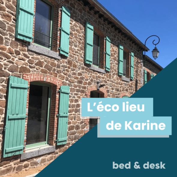 L'éco-lieu de Karine bed and desk